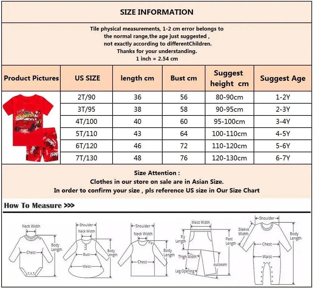 New Children Boys Nighty – Classical Cartoon Girl Nightgown Costume, Boys Cute Set, Baby Toddler Short Sleeve Pajamas Sets, Home Wear - Giggles And Grab