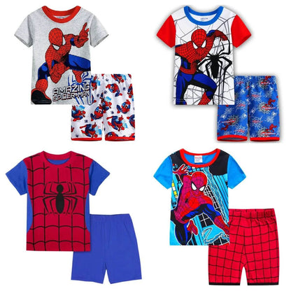 New Children Boys Nighty – Classical Cartoon Girl Nightgown Costume, Boys Cute Set, Baby Toddler Short Sleeve Pajamas Sets, Home Wear - Giggles And Grab