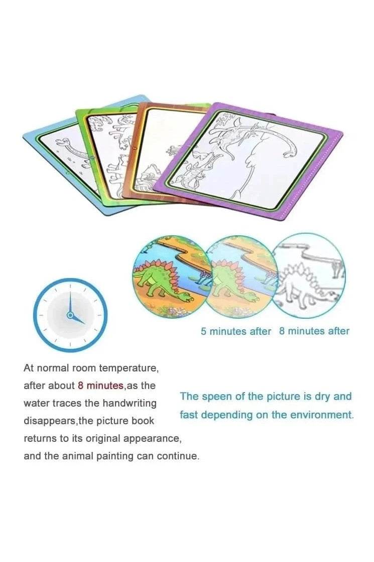 Children Early Education Toys Magical Book with Pen Water Reusable Coloring Book Magic Drawing Book Drawing Montessori Toys Gif - Giggles And Grab