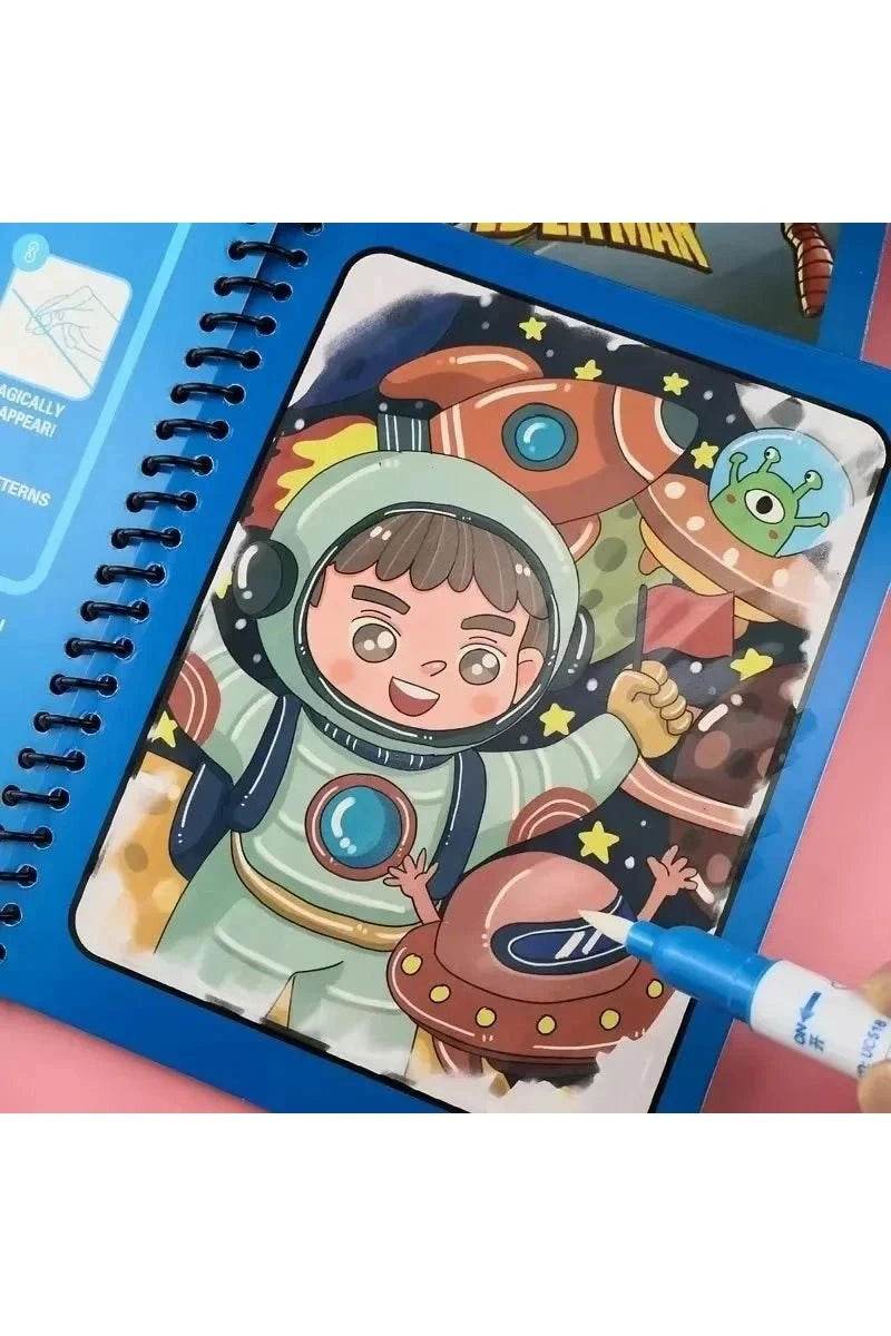 Children Early Education Toys Magical Book with Pen Water Reusable Coloring Book Magic Drawing Book Drawing Montessori Toys Gif - Giggles And Grab