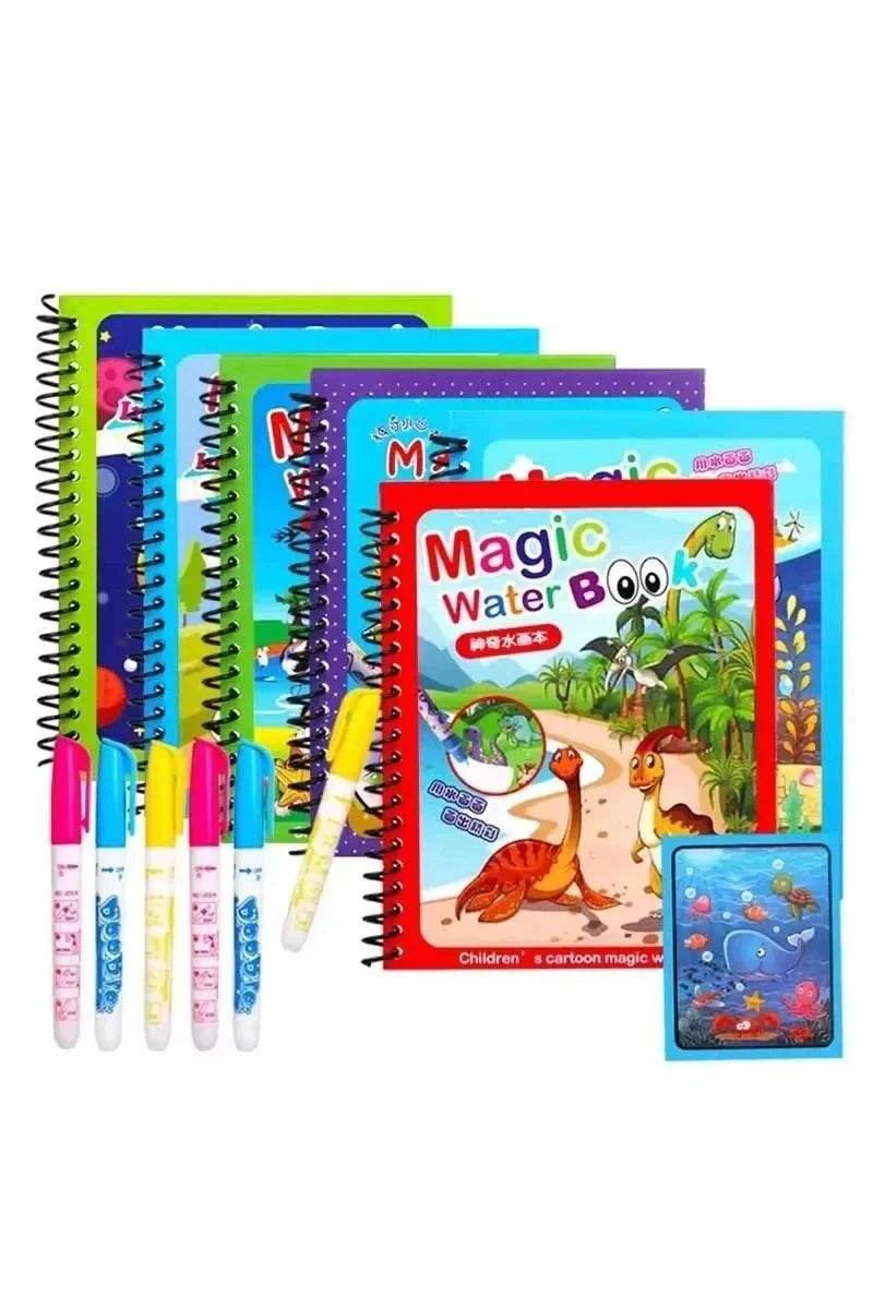 Children Early Education Toys Magical Book with Pen Water Reusable Coloring Book Magic Drawing Book Drawing Montessori Toys Gif - Giggles And Grab