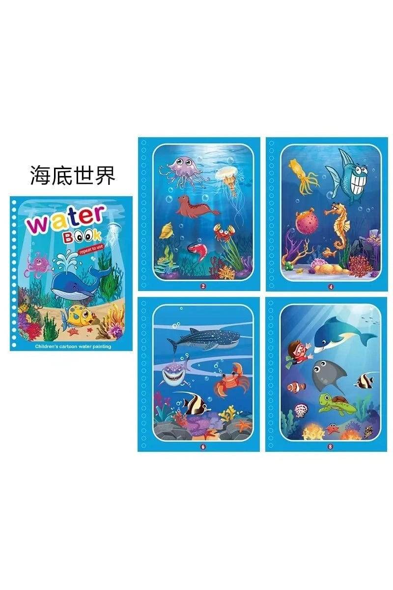 Children Early Education Toys Magical Book with Pen Water Reusable Coloring Book Magic Drawing Book Drawing Montessori Toys Gif - Giggles And Grab