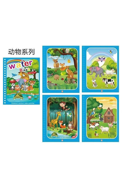 Children Early Education Toys Magical Book with Pen Water Reusable Coloring Book Magic Drawing Book Drawing Montessori Toys Gif - Giggles And Grab
