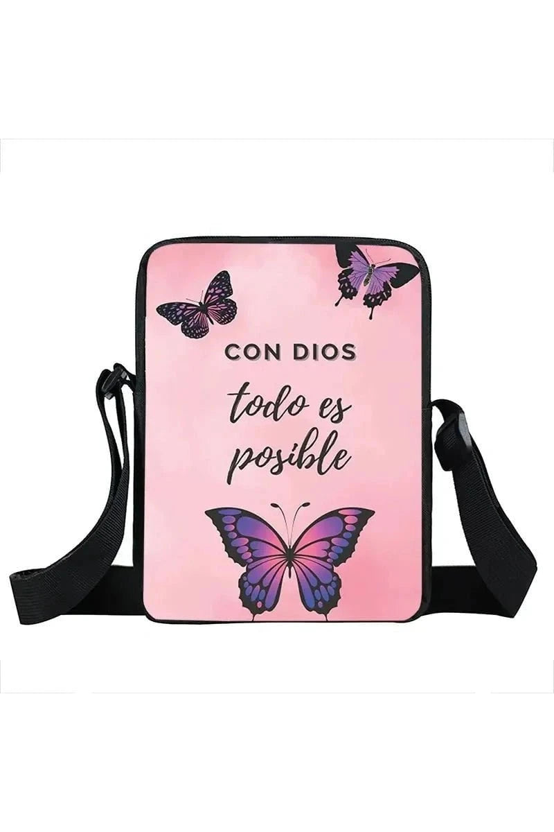 Giggles And Grab Crossbody Handbags For Women xkbdiosx03cw Dios Es Amor Crossbody Bag - Christian Canvas Messenger Handbag for Travel & Bible Book"