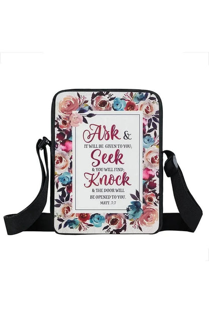 Giggles And Grab Crossbody Handbags For Women xkbdiosx19cw Dios Es Amor Crossbody Bag - Christian Canvas Messenger Handbag for Travel & Bible Book"