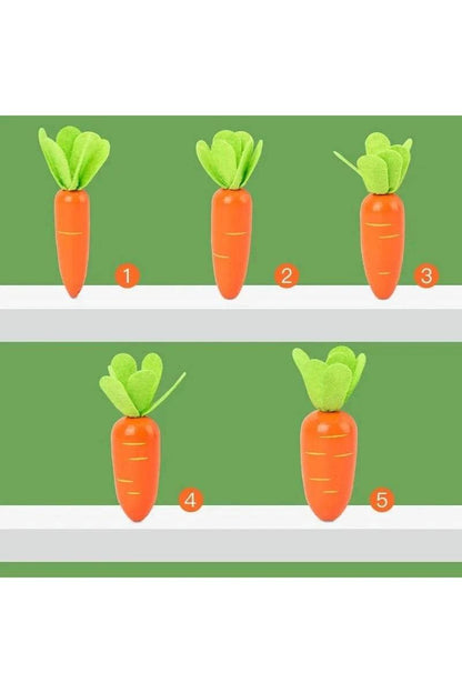 Kids Shape Matching Puzzle Toys Montessori Educational Learning-Toys Baby Carrot Harvest Games Wooden Toy Sorters For Children - Giggles And Grab