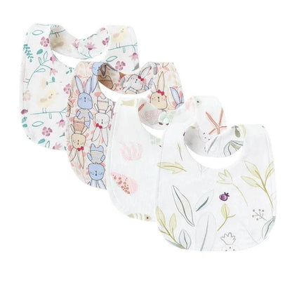 4Pcs Baby Bibs Burp Clothes Cotton Newborn Bibs for Girls Boys Baby Stuff Infant Accessories Toddler Saliva Towels Baby Care - Giggles And Grab