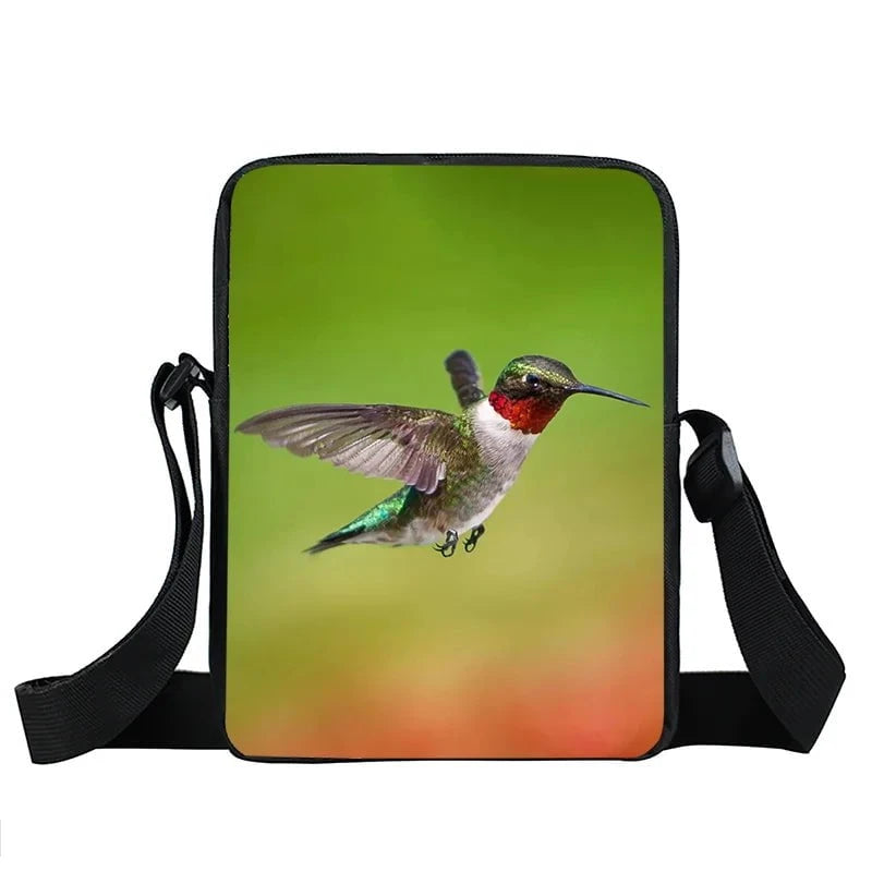Giggles And Grab Kids Back Pack Cute Hummingbird Print Crossbody Bag - Trochilidae Shoulder Bag & Messenger Bag"