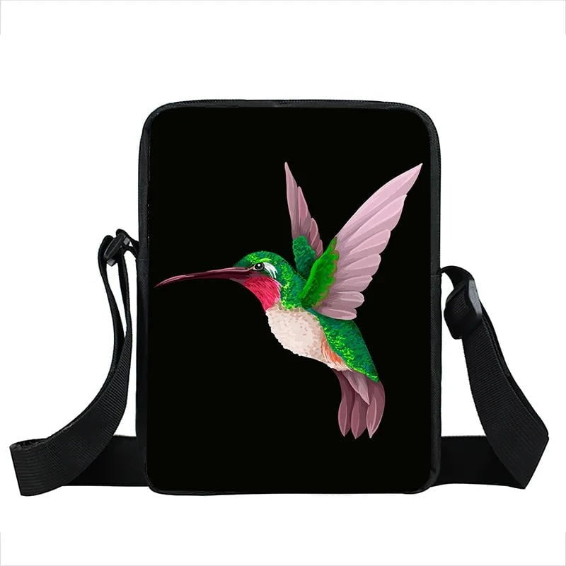 Giggles And Grab Kids Back Pack Cute Hummingbird Print Crossbody Bag - Trochilidae Shoulder Bag & Messenger Bag"