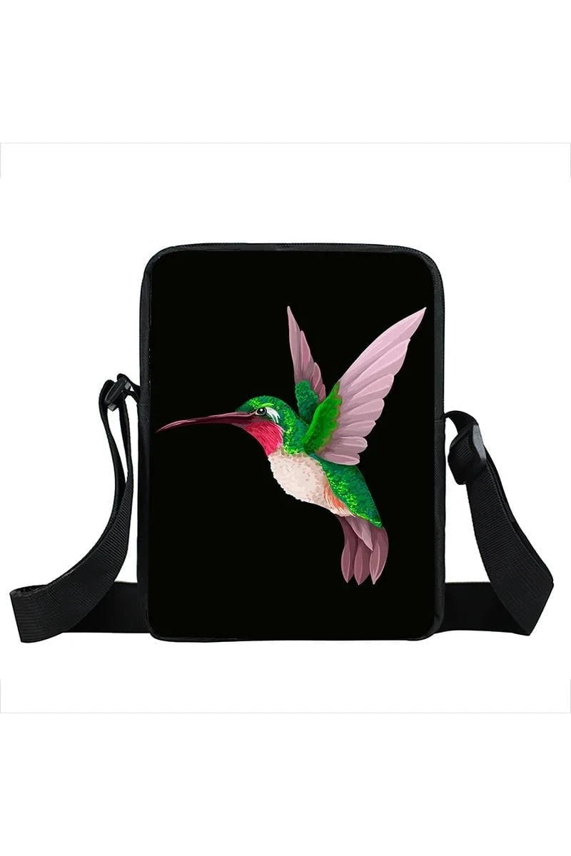 Giggles And Grab Kids Back Pack xkbfengniao01zm Cute Hummingbird Print Crossbody Bag - Trochilidae Shoulder Bag & Messenger Bag"