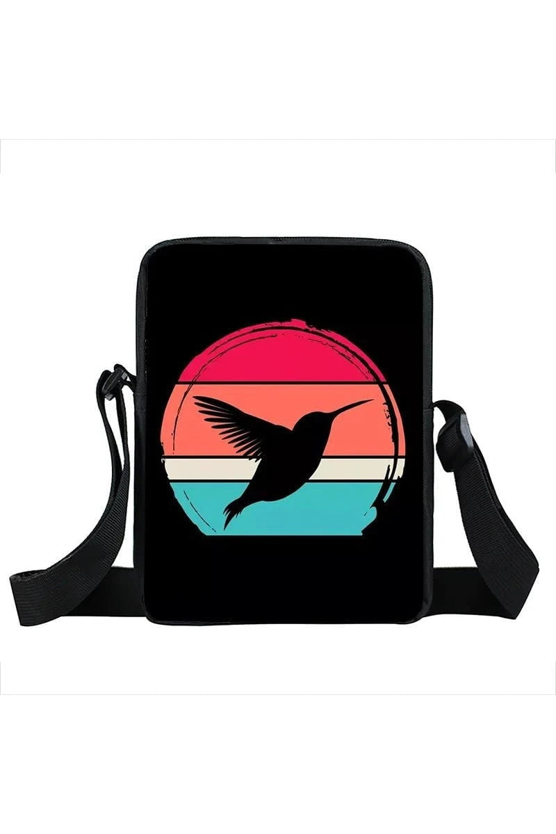 Giggles And Grab Kids Back Pack xkbfengniao02zm Cute Hummingbird Print Crossbody Bag - Trochilidae Shoulder Bag & Messenger Bag"