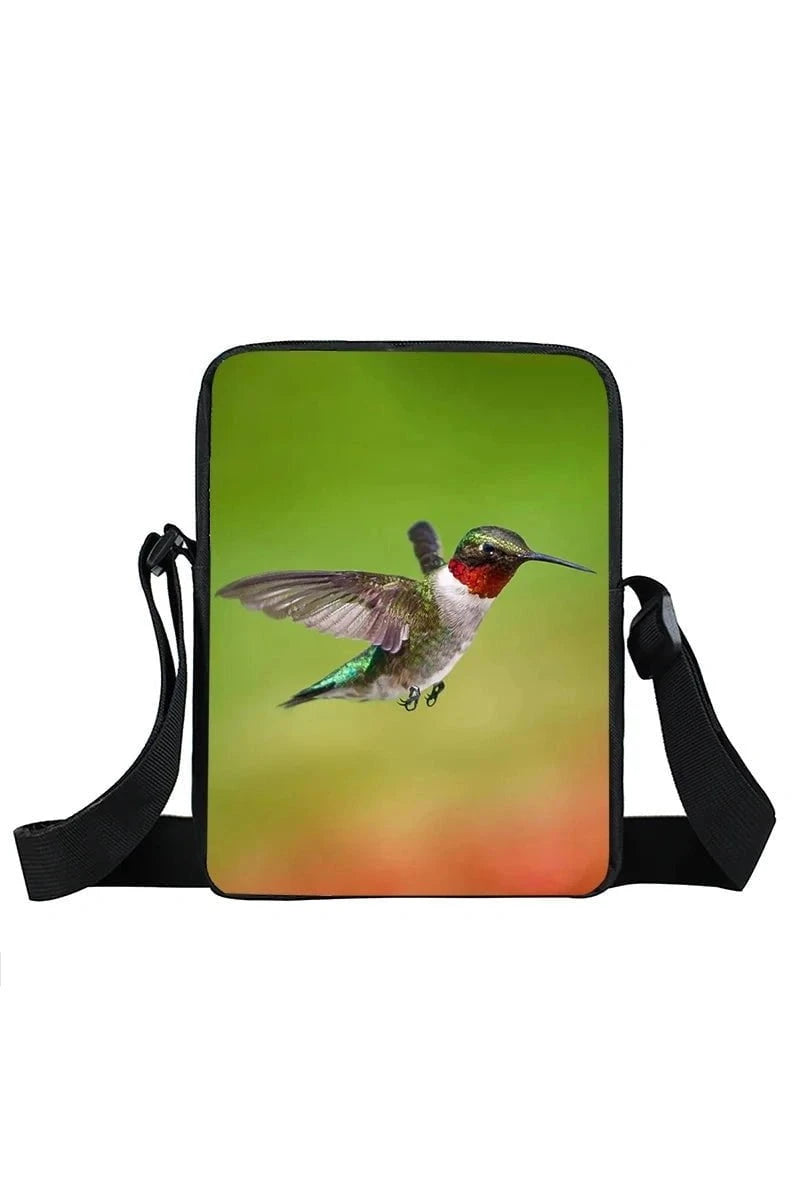 Giggles And Grab Kids Back Pack xkbfengniao03zm Cute Hummingbird Print Crossbody Bag - Trochilidae Shoulder Bag & Messenger Bag"