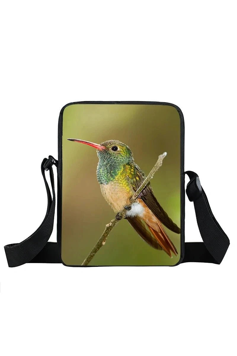 Giggles And Grab Kids Back Pack xkbfengniao05zm Cute Hummingbird Print Crossbody Bag - Trochilidae Shoulder Bag & Messenger Bag"