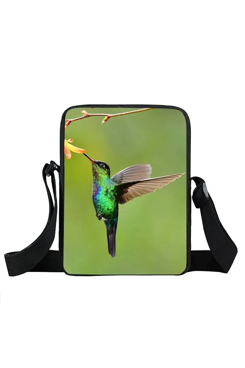 Giggles And Grab Kids Back Pack xkbfengniao07zm Cute Hummingbird Print Crossbody Bag - Trochilidae Shoulder Bag & Messenger Bag"