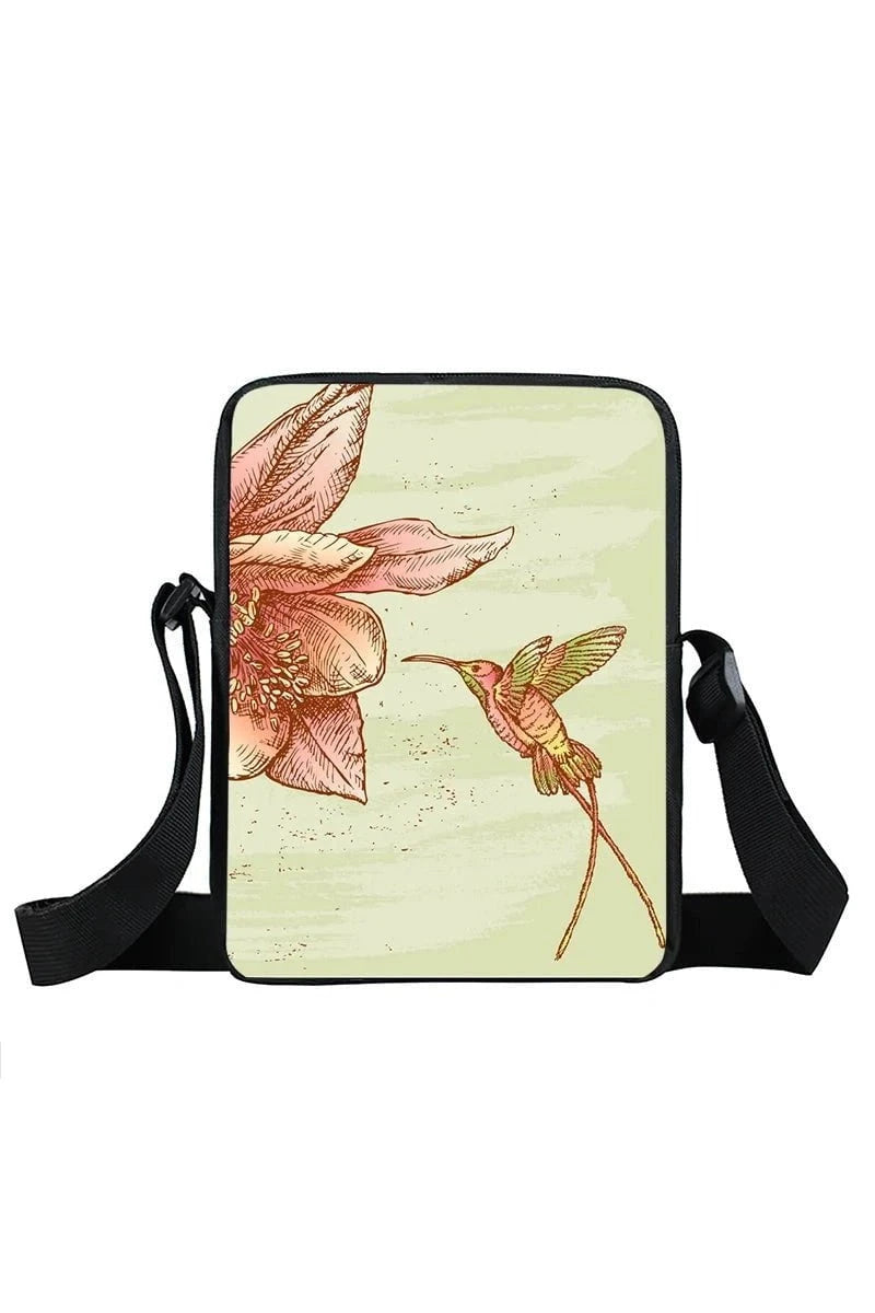 Giggles And Grab Kids Back Pack xkbfengniao08zm Cute Hummingbird Print Crossbody Bag - Trochilidae Shoulder Bag & Messenger Bag"