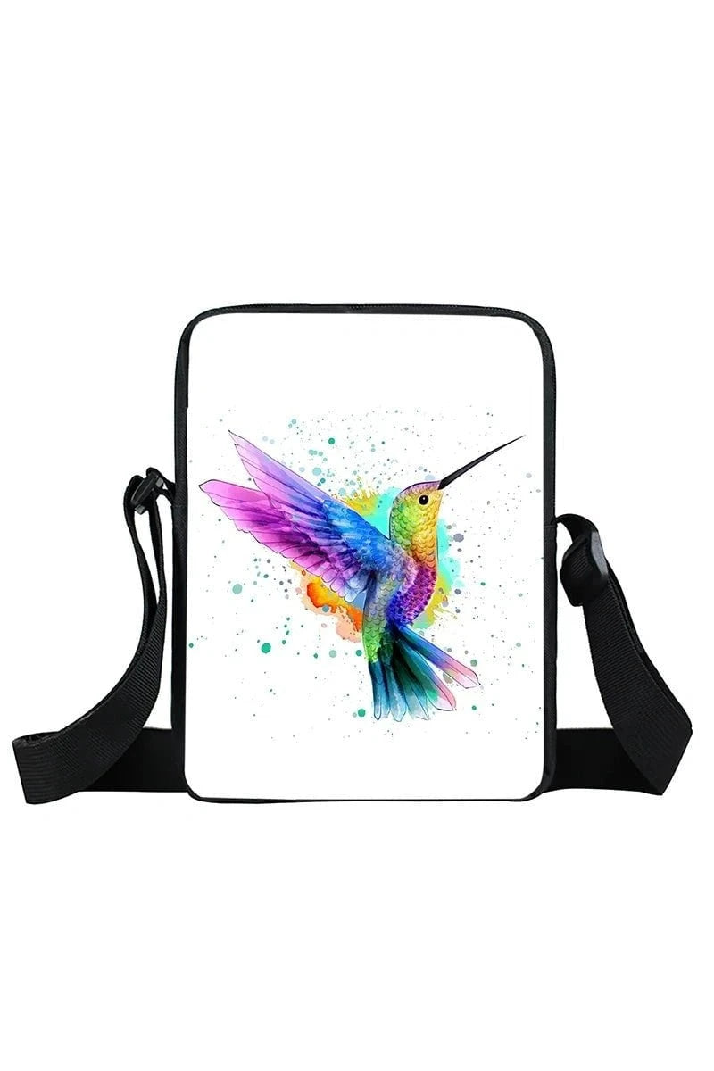 Giggles And Grab Kids Back Pack xkbfengniao20zm Cute Hummingbird Print Crossbody Bag - Trochilidae Shoulder Bag & Messenger Bag"