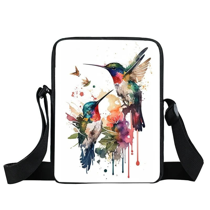 Giggles And Grab Kids Back Pack xkbfengniao24zm Cute Hummingbird Print Crossbody Bag - Trochilidae Shoulder Bag & Messenger Bag"
