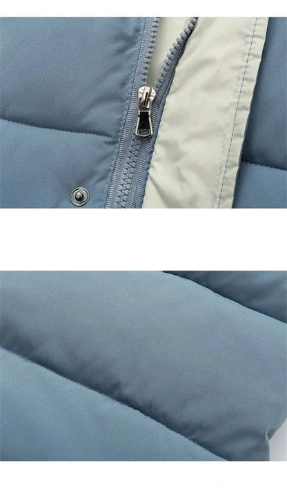 Kids Down Long Outerwear Winter Autumn Teen Cotton Clothes Boys Girls Cotton-Padded Parka Coats Big Children Thicken Warm Jacket - Giggles And Grab