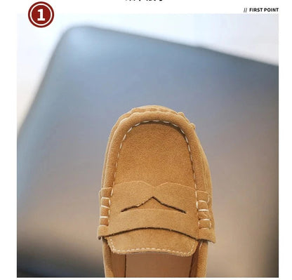 Giggles And Grab Kids loafers leather flats Kids Loafers Leather Flats – Breathable Non-Slip School Slip-On Shoes for Boys"