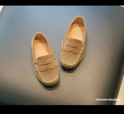 Giggles And Grab Kids loafers leather flats Kids Loafers Leather Flats – Breathable Non-Slip School Slip-On Shoes for Boys"