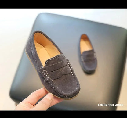 Giggles And Grab Kids loafers leather flats Kids Loafers Leather Flats – Breathable Non-Slip School Slip-On Shoes for Boys"