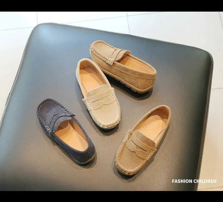 Giggles And Grab Kids loafers leather flats Kids Loafers Leather Flats – Breathable Non-Slip School Slip-On Shoes for Boys"