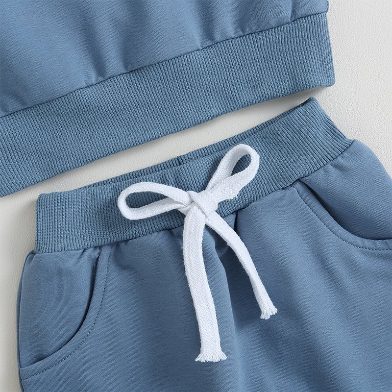 Giggles And Grab Lioraitiin baby boy pants set Lioraitiin 0-3 Years Baby Boy 2PCS Autumn Pants Set – Contrast Color Long Sleeve Sweatshirt & Sweatpants Clothes"