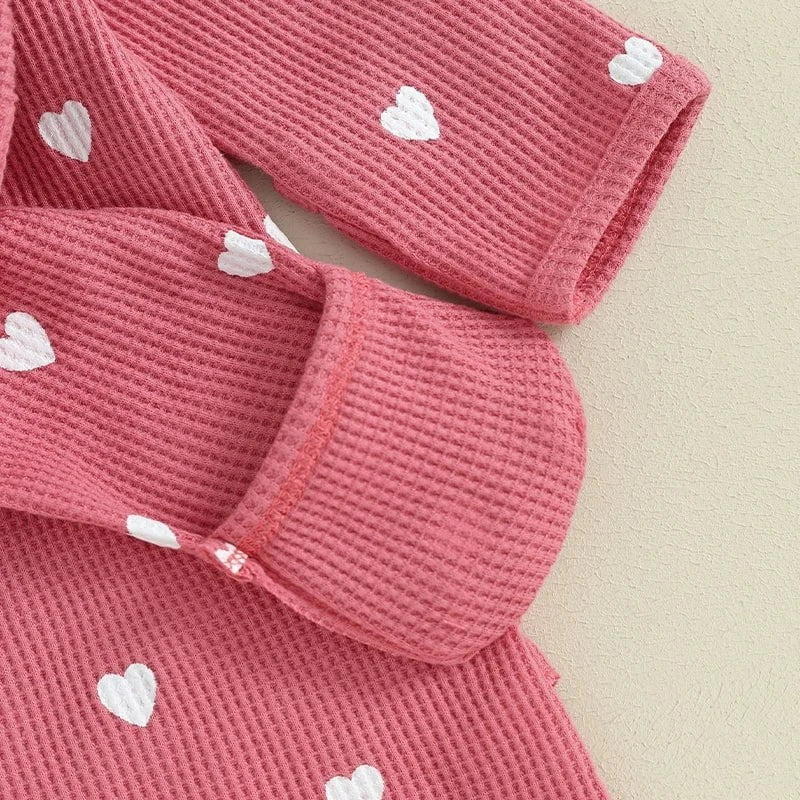 Giggles And Grab lioraitiin baby girl valentines day ruffle Lioraitiin 0-6M Baby Girl Valentine's Day Ruffle Heart Romper & Headband Set"