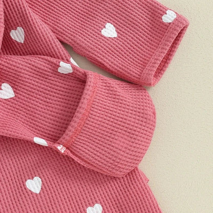 Giggles And Grab lioraitiin baby girl valentines day ruffle Lioraitiin 0-6M Baby Girl Valentine's Day Ruffle Heart Romper & Headband Set"