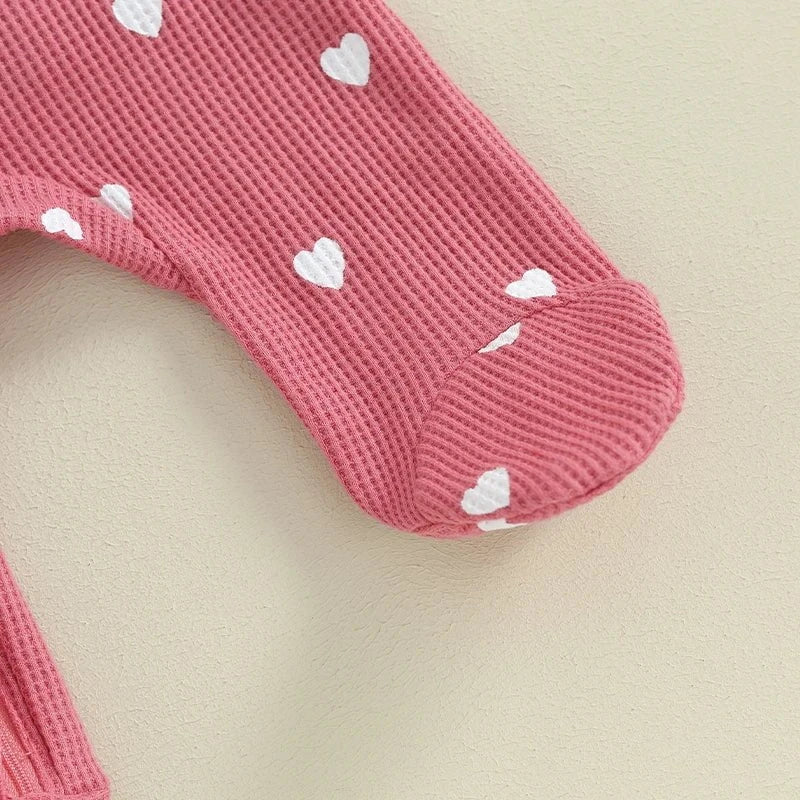 Giggles And Grab lioraitiin baby girl valentines day ruffle Lioraitiin 0-6M Baby Girl Valentine's Day Ruffle Heart Romper & Headband Set"