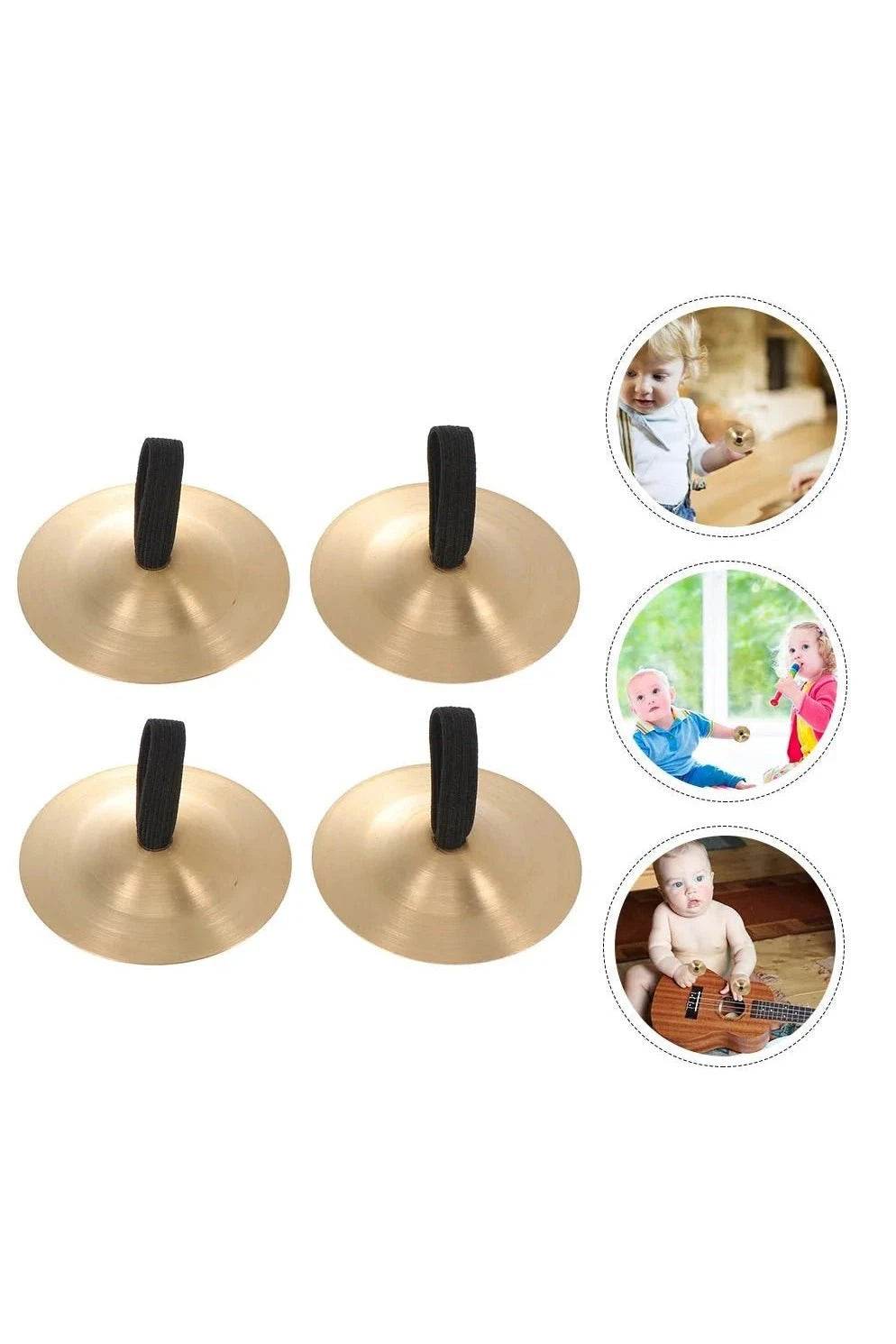2 Pcs Orff Copper Cymbals - Musical Child Toys for Babies, Dancer Ball Party - Giggles And Grab
