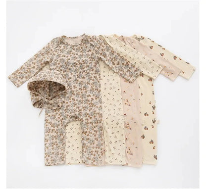 Giggles And Grab New fall baby girl floral romper "New Fall Baby Girl Floral Romper Jumpsuit Long Sleeve Outfit (Spring/Autumn)"