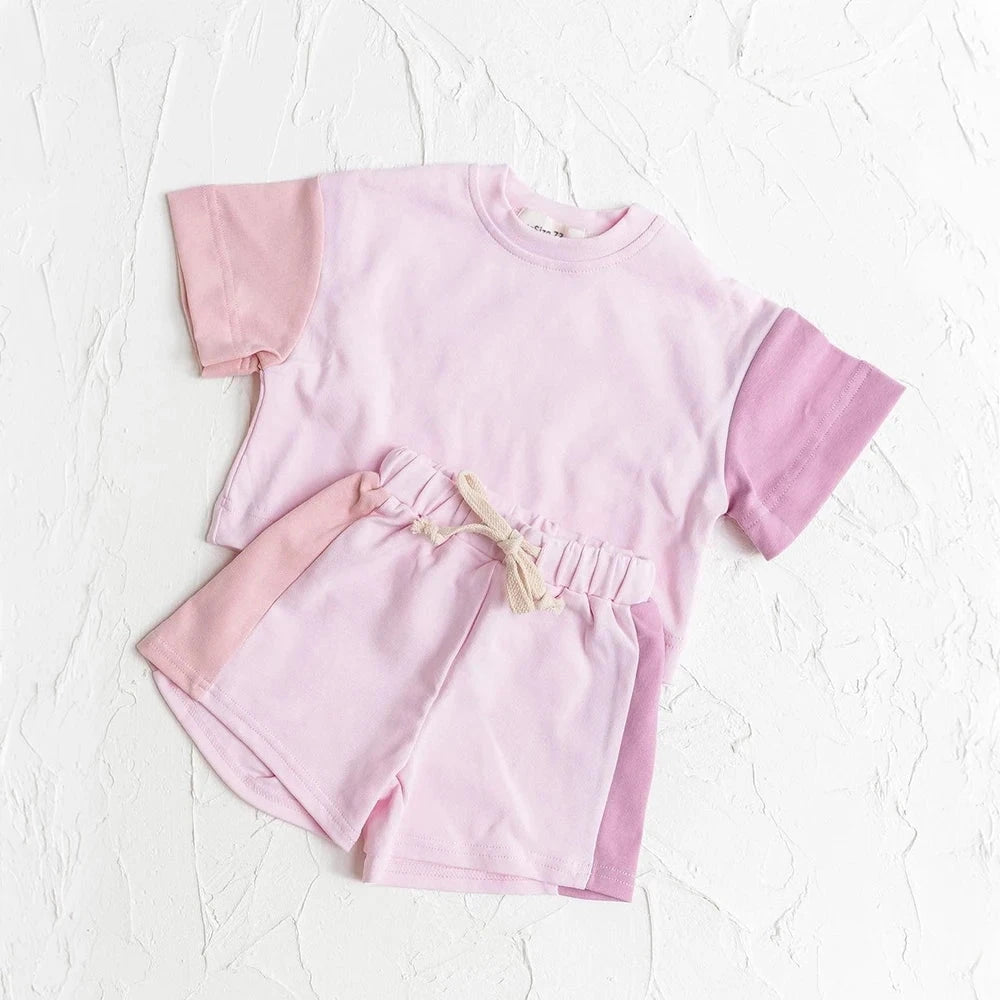 Giggles And Grab New summer cotton toddler shorts set New Summer Cotton Toddler T-Shirt & Shorts Set – Baby Boys & Girls Casual Outfit 2PCS"