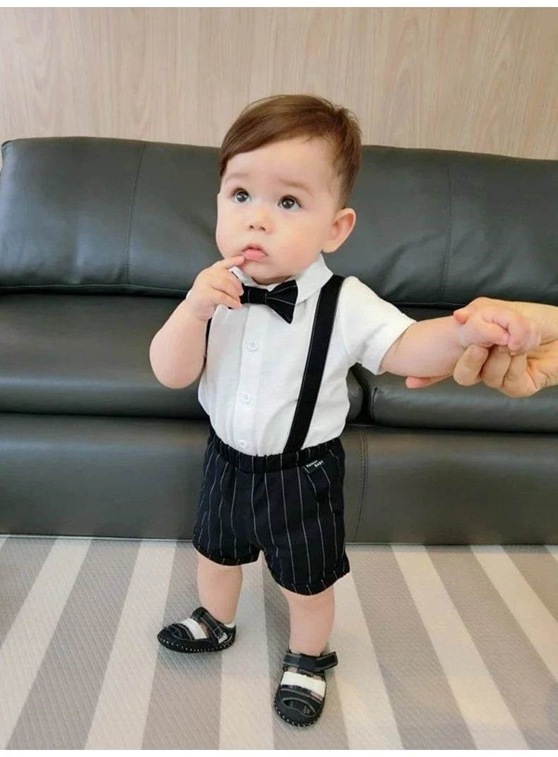 IENENS Toddler Birthday Party Clothes – Baby Clothing Sets, Boy Formal Dress, Summer Shirts + Shorts Suits, Kids Short Sleeve Outfits - Giggles And Grab