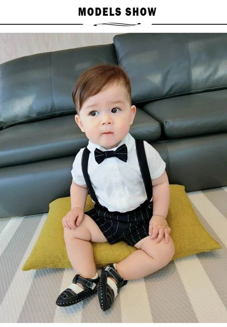IENENS Toddler Birthday Party Clothes – Baby Clothing Sets, Boy Formal Dress, Summer Shirts + Shorts Suits, Kids Short Sleeve Outfits - Giggles And Grab