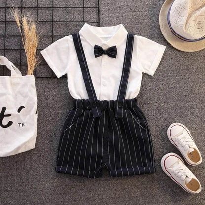 IENENS Toddler Birthday Party Clothes – Baby Clothing Sets, Boy Formal Dress, Summer Shirts + Shorts Suits, Kids Short Sleeve Outfits - Giggles And Grab