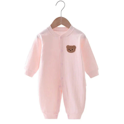 Giggles And Grab Pink / 90 Bear Newborn Jumpsuit Cotton Autumn Spring Baby Romper Toddler Girls Boys Clothes Infant One-Piece Kids Onesie Home Leisure Wear