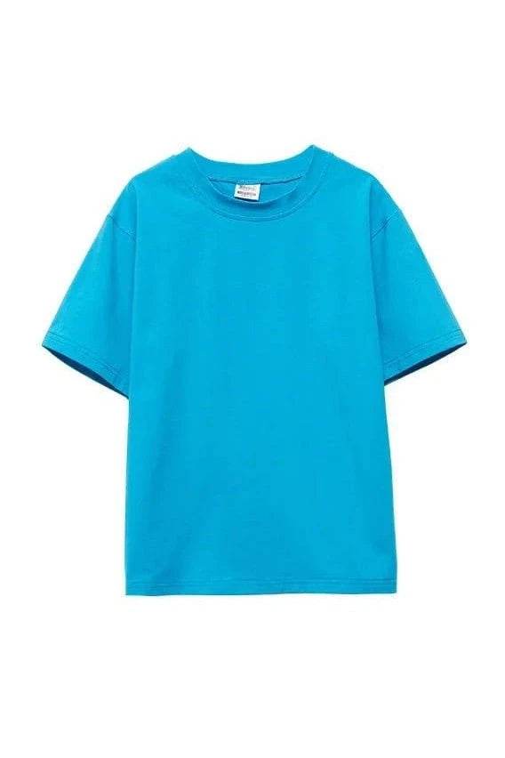 T-Shirt & Denim Blue Bib Shorts – Jeans Overalls for Boys & Girls - Giggles And Grab