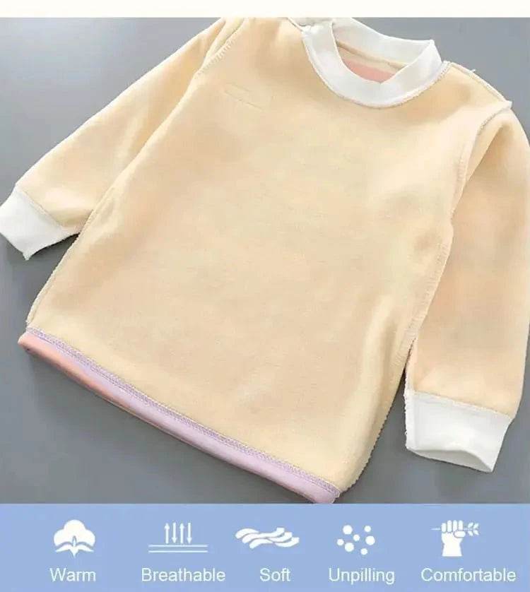 Thicken Warm Plush Children Sets Kids Clothes Boy Girl Underwear Suits Autumn Winter Children Clothing - Giggles And Grab