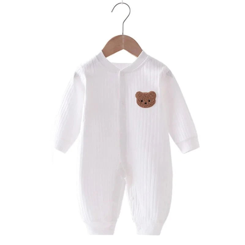 Giggles And Grab White / 59 Bear Newborn Jumpsuit Cotton Autumn Spring Baby Romper Toddler Girls Boys Clothes Infant One-Piece Kids Onesie Home Leisure Wear