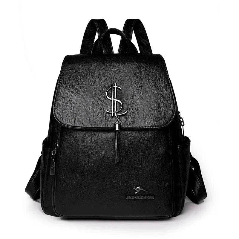 Giggles And Grab Women backpacks Black Fashion Women’s Soft Leather Backpack - Large Capacity Casual Travel & School Bag"
