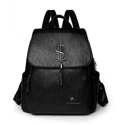 Giggles And Grab Women backpacks Black Fashion Women’s Soft Leather Backpack - Large Capacity Casual Travel & School Bag"