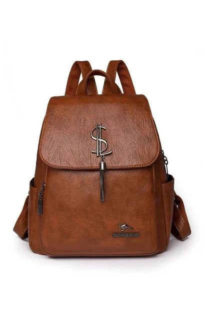 Giggles And Grab Women backpacks Brown Fashion Women’s Soft Leather Backpack - Large Capacity Casual Travel & School Bag"