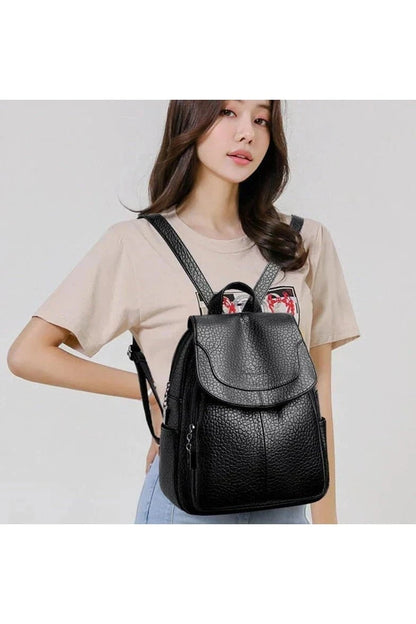 Giggles And Grab Womens Backpack High-Quality Stone Pattern Soft Leather Women’s Backpack - Large Capacity for School & Travel"
