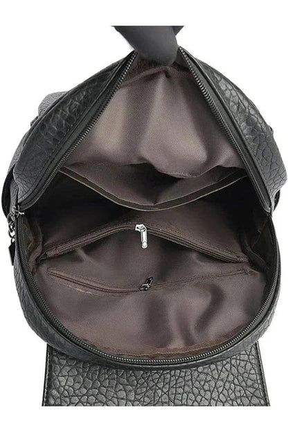 Giggles And Grab Womens Backpack High-Quality Stone Pattern Soft Leather Women’s Backpack - Large Capacity for School & Travel"