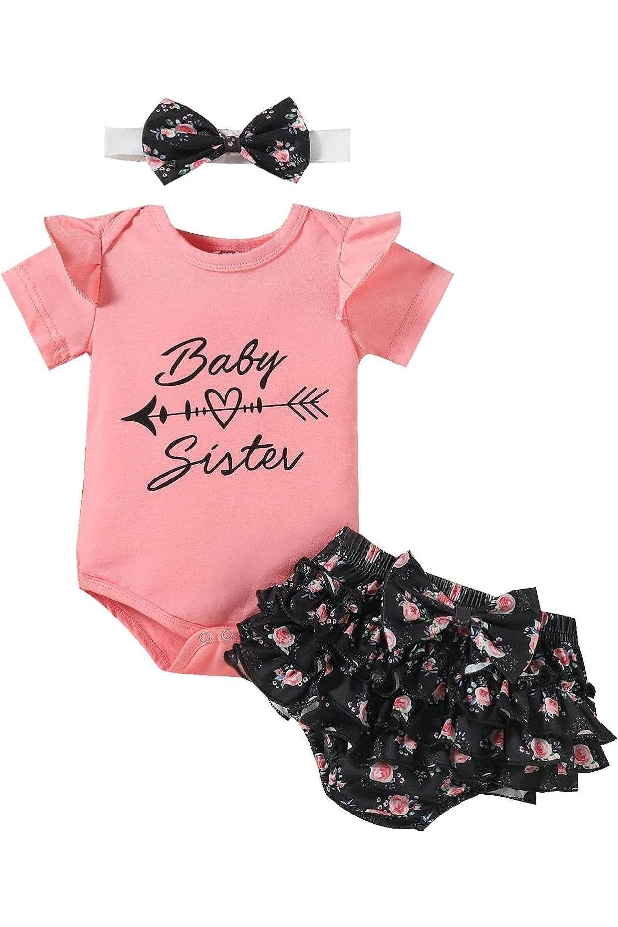 Baby Girl Clothes Set - Newborn to 24 Months Summer Cute Outfit by Demo Babe - Giggles And Grab