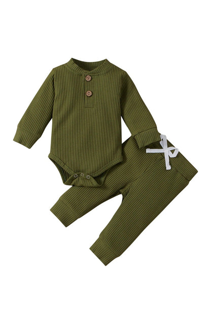 Gigglesandgrab Boys & Girls 2pc knit wear Army Green / 0-3M Boys & Girls 2-Piece Knitwear Set - Cozy and Stylish"