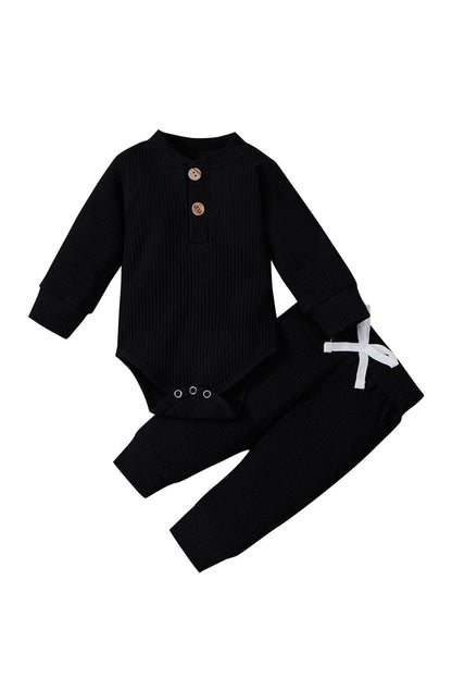 Gigglesandgrab Boys & Girls 2pc knit wear Black / 0-3M Boys & Girls 2-Piece Knitwear Set - Cozy and Stylish"