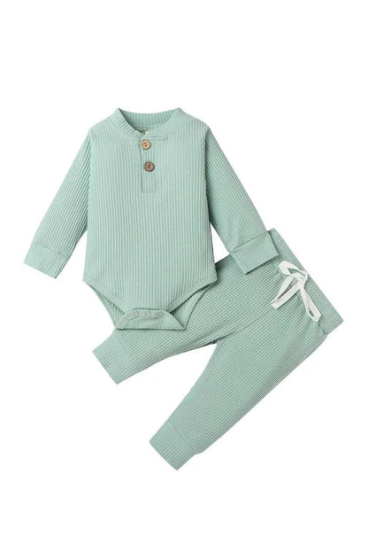 Gigglesandgrab Boys & Girls 2pc knit wear Light Green / 0-3M Boys & Girls 2-Piece Knitwear Set - Cozy and Stylish"