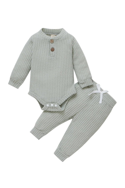 Gigglesandgrab Boys & Girls 2pc knit wear Plaid Light Green / 24M Boys & Girls 2-Piece Knitwear Set - Cozy and Stylish"